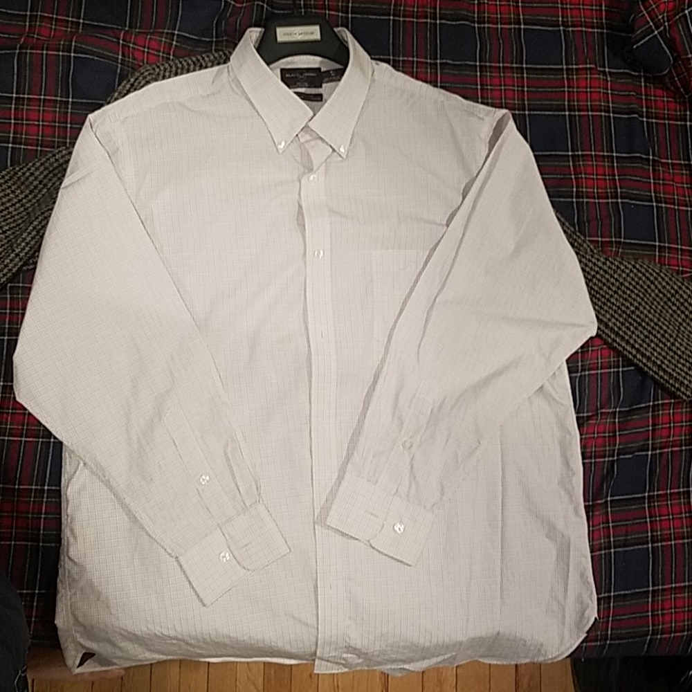 Orange and blue dress shirt